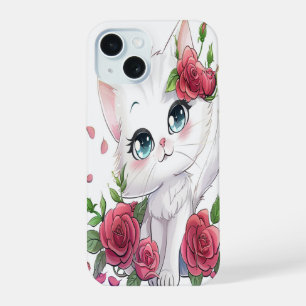Cute gato Personalizado blanco con estuche para iP