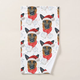 Cute German Shepherd Dog Christmas Pattern