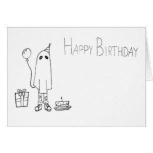 Cute Ghost Birday Card