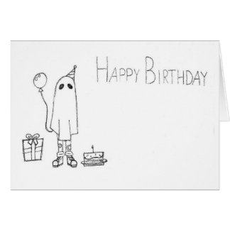 Cute Ghost Birday Card