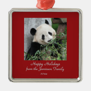 Cute gigante Navidades de Panda Plaza de Ornamento