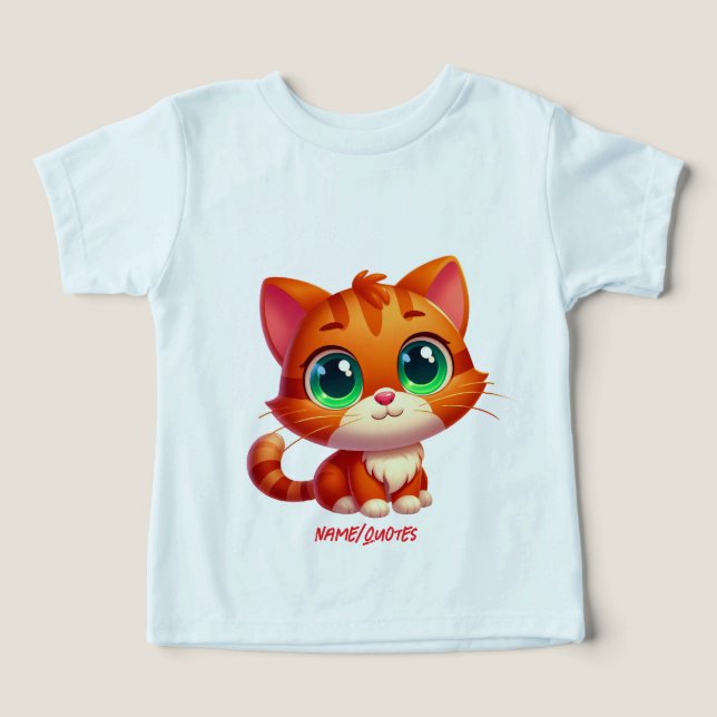 Cute Ginger Tabby Kitten Cartoon (Diseño delantero )