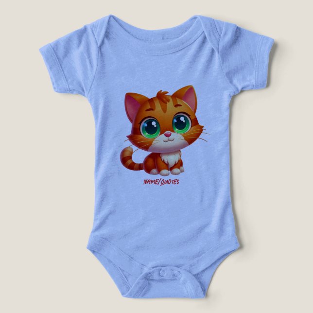 Cute Ginger Tabby Kitten Cartoon (Diseño delantero )