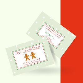 Cute Gingerbread Men - Certificado de Regalo para