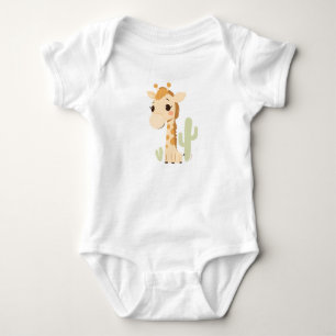 Cute Giraffe Baby Jersey Bodysuit