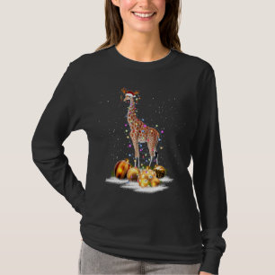 Cute Giraffe Ilumina Santa Hat Sweater Xmas Tree C