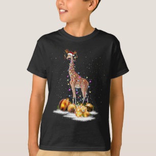Cute Giraffe Ilumina Santa Hat Sweater Xmas Tree C