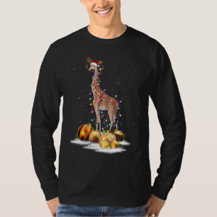 Cute Giraffe Ilumina Santa Hat Sweater Xmas Tree C