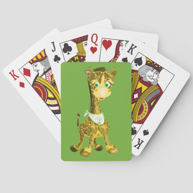 Cute Giraffe Jugando Cartas (Reverso)