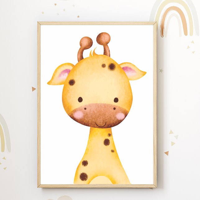 Cute Giraffe Nursery Poster Niños Decoración (Subido por el creador)