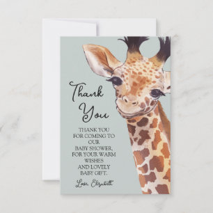 Cute Giraffe - Tarjeta de agradecimiento
