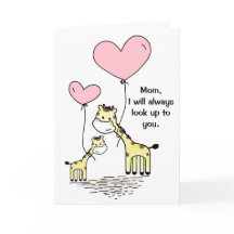 Cute Giraffe, tarjeta del día de la madre