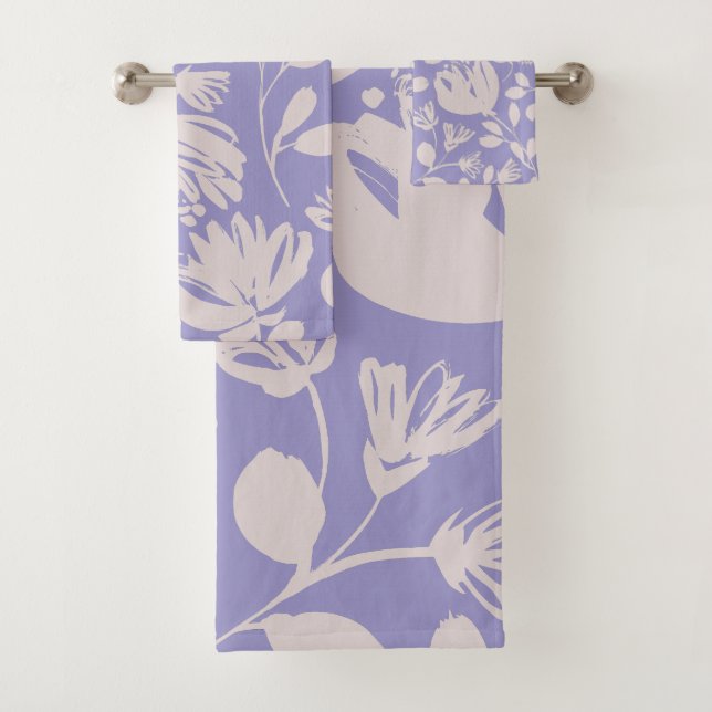 Cute girly purple background floral pattern Chic (In situ)