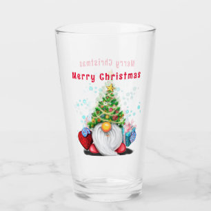 Cute Gnome Navidades Glass