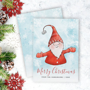 Cute Gnome Santa Merry Navidad