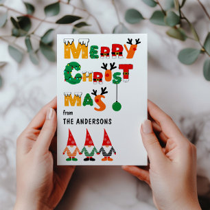 Cute Gnomes Fun Whimsical Fonds Feliz Navidad