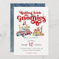 Cute Gnomes | Invitación del partido navidades