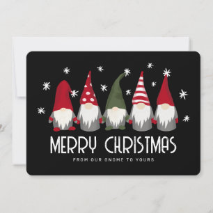 Cute Gnomos Feliz Navidad Copos de Nieve