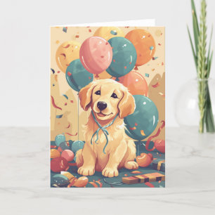 Cute Golden Retriever Puppy tarjeta de felicitació