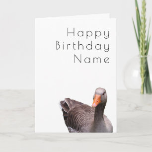 Cute Goose Funny Personalizado Art Deco Tarjeta de