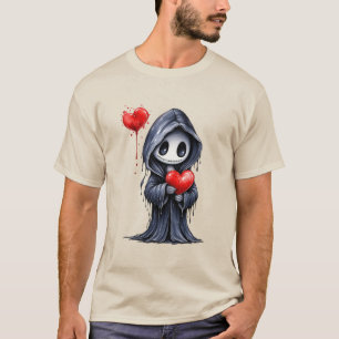 Cute Gothic Grim Reaper Heart Camiseta – Spooky Lo