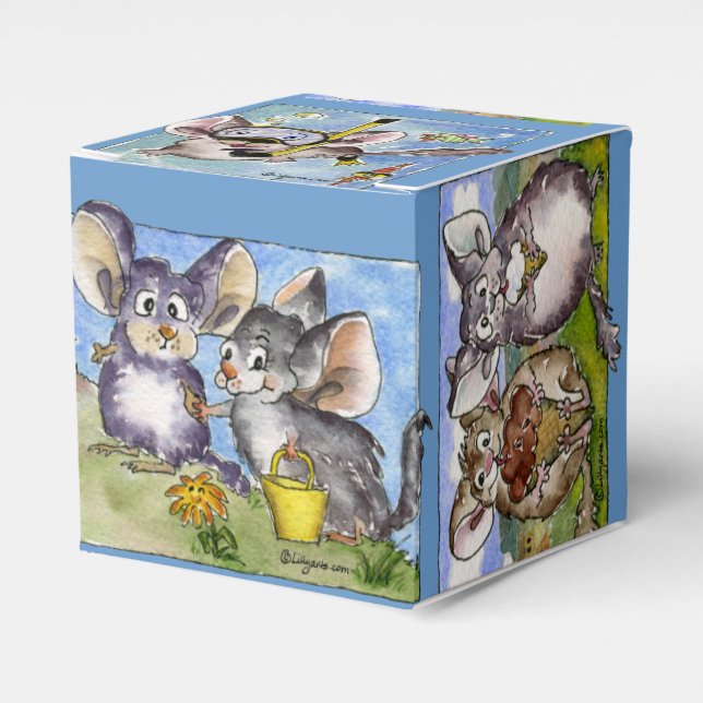 Cute Gracioso Chinchillas 6 Personalizados Caja de (Costado Anverso)