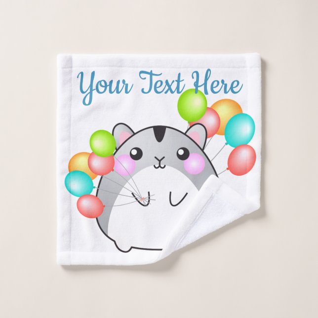 Cute Gray Kawaii Hamster (Toallita)