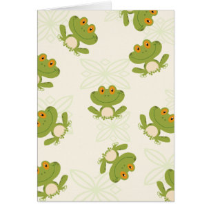 Cute Green Frog Pattern
