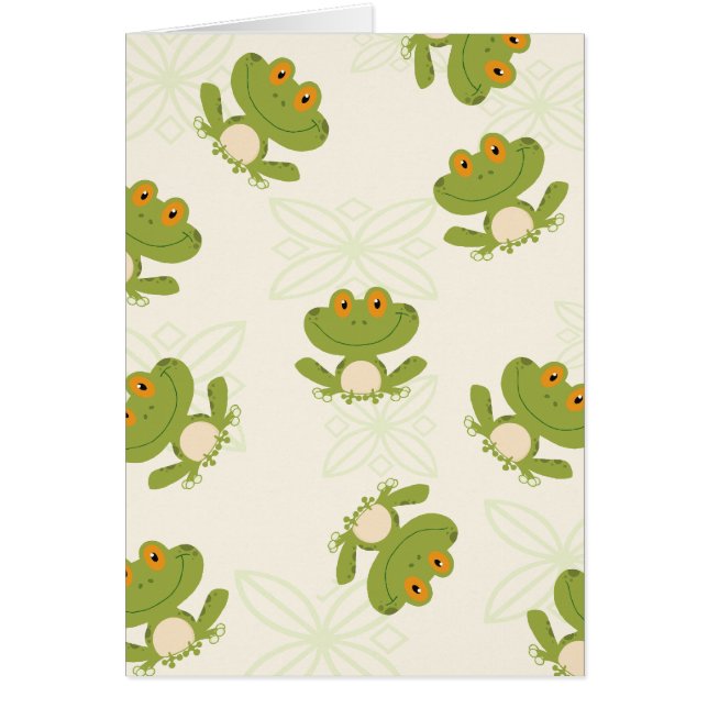 Cute Green Frog Pattern (Frente)