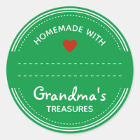 Cute Green Jar Lid Etiquetas Blank Cuadro de texto
