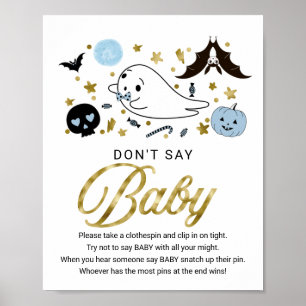Cute Halloween Baby Shower No Digas Bebé Señal
