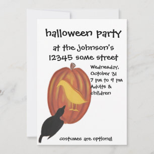 Cute Halloween Jack O'Lantern y Crow