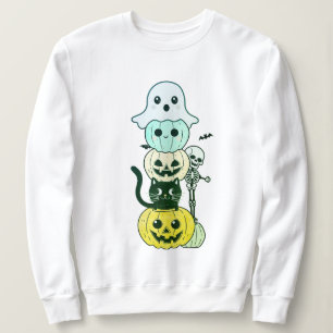 Cute Halloween Kawaii Carácter Pila de sudadera