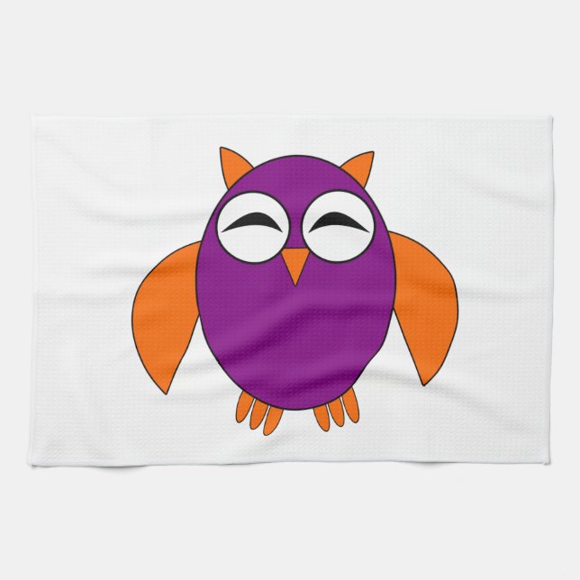 Cute Halloween Owl Kitchen Toalla (Horizontal)