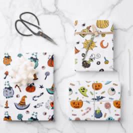 Cute Halloween Tema Hojas de papel de ajuste
