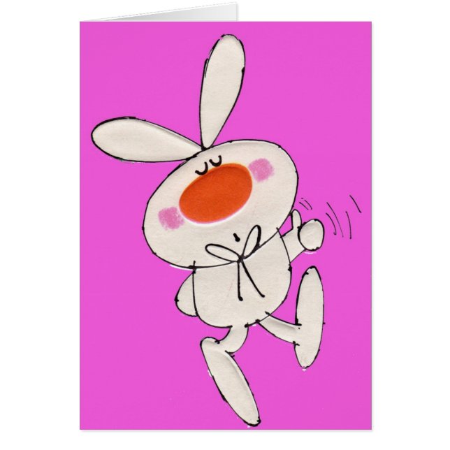 Cute Happy Bunny Pink Birday (Frente)