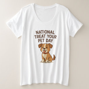 Cute Happy Dog Tee   National Treat Your Pet Day 