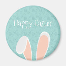 Cute Happy Easter Bunny Ears | Imán