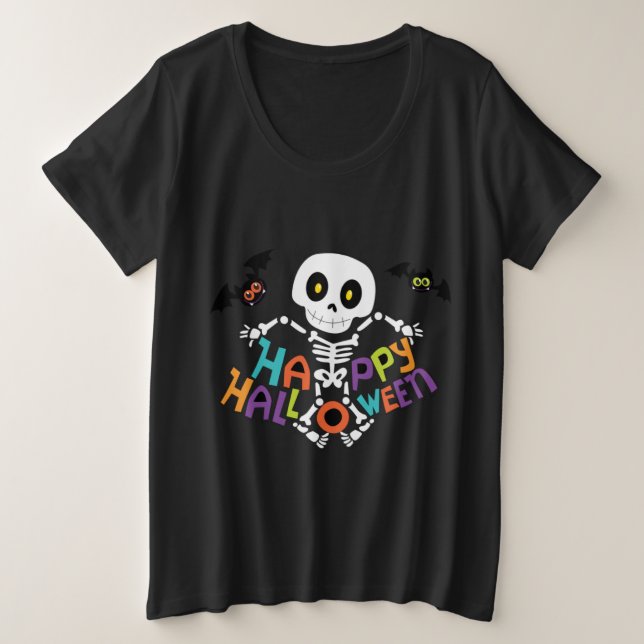 Cute Happy Halloween Skeleton (Anverso del diseño)