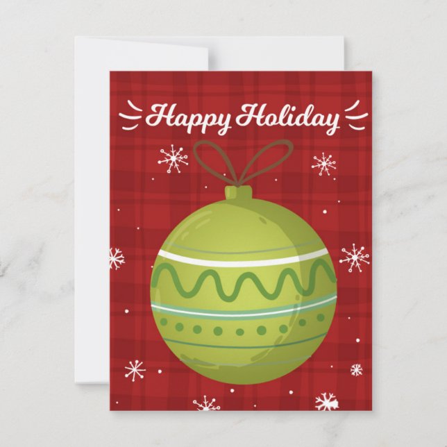 Cute Happy Holiday Feliz Navidad Tarjeta de Orname (Anverso)