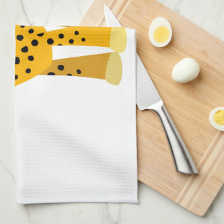 Cute Happy Personalizado Cheetah Kitchel Toalla