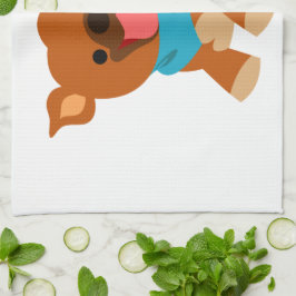 Cute Happy Personalizado Staffie Kitchen Toalla