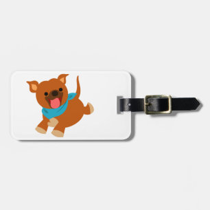 Cute Happy Personalizado Staffie Lumaleta Etiqueta
