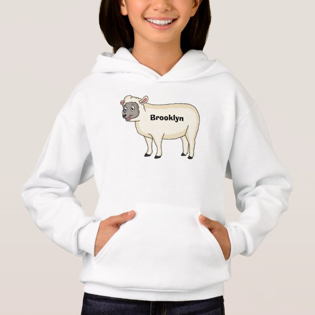 Cute happy sheep cartoon illustration (Anverso)