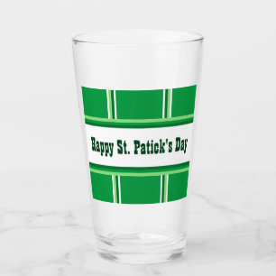 Cute Happy St. Patrick's Day Striped Green