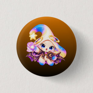 Cute Hechicero Mago Botón Pastel - Magia Espeluzna