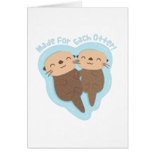Cute hecho para cada nutria día de San Valentín ju