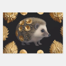 Cute Hedgehog Papel de envolvimiento colorido