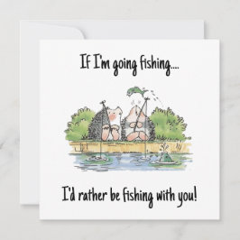 Cute Hedgehog Pensando en tu tarjeta de felicitaci