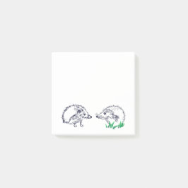 Cute Hedgehogs Drawing Post-it Notas